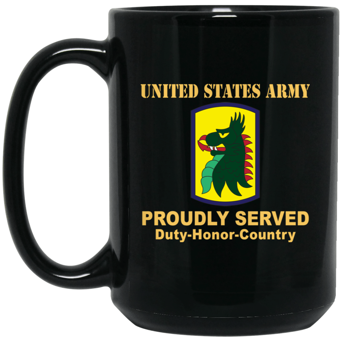 US ARMY 455TH CHEMICAL BRIGADE- 11 oz - 15 oz Black Mug-Mug-Army-CSIB-Veterans Nation