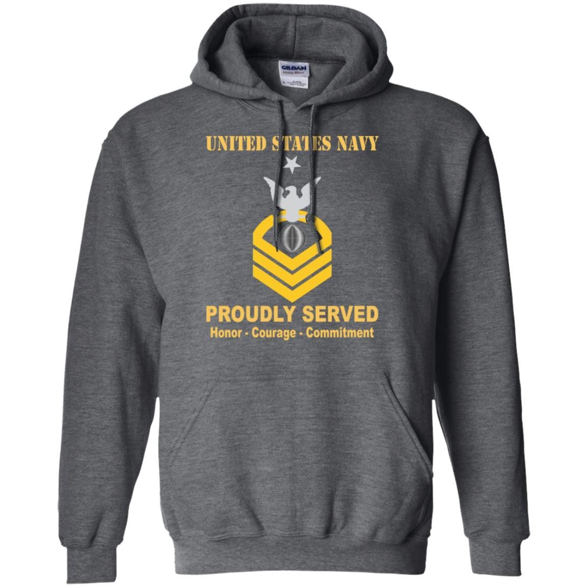 U.S Navy Electrician's mate Navy EM E-8 Rating Badges Proudly Served T-Shirt For Men On Front-TShirt-Navy-Veterans Nation