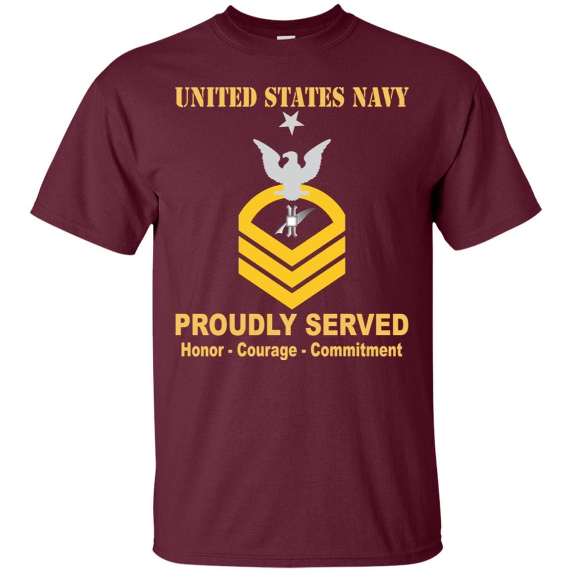 Navy Legalman Navy LN E-8 Rating Badges Proudly Served T-Shirt For Men On Front-TShirt-Navy-Veterans Nation