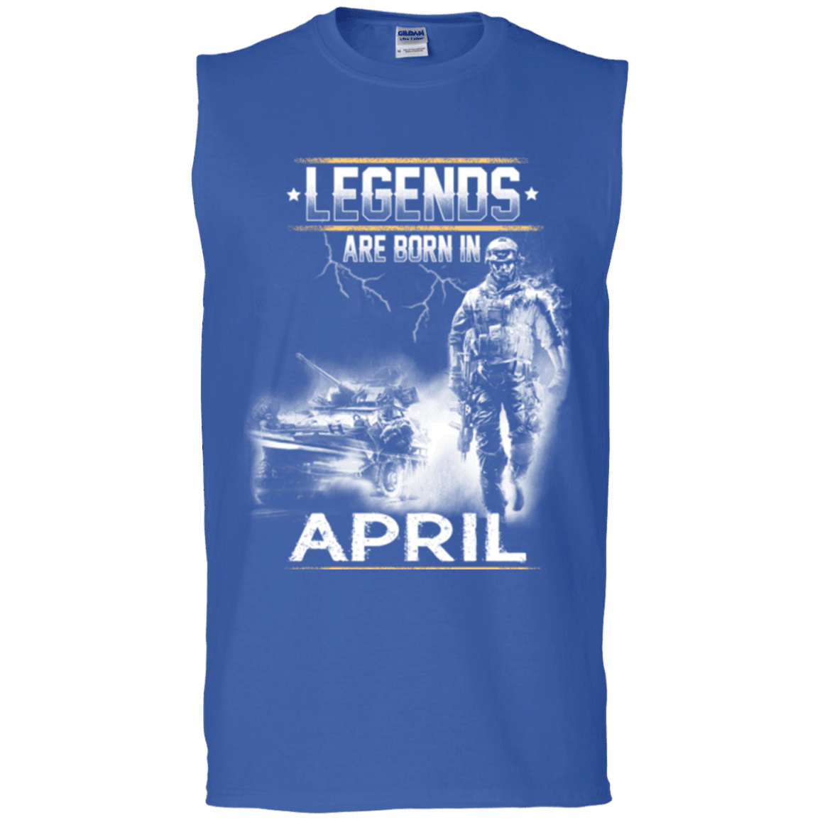 Military T-Shirt "LEGENDS ARE BORN IN APRIL"-TShirt-General-Veterans Nation