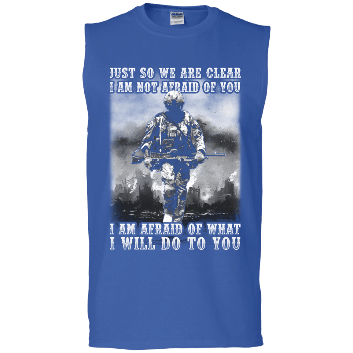 Military T-Shirt "I AM NOT AFRAID OF YOU VETERAN"-TShirt-General-Veterans Nation