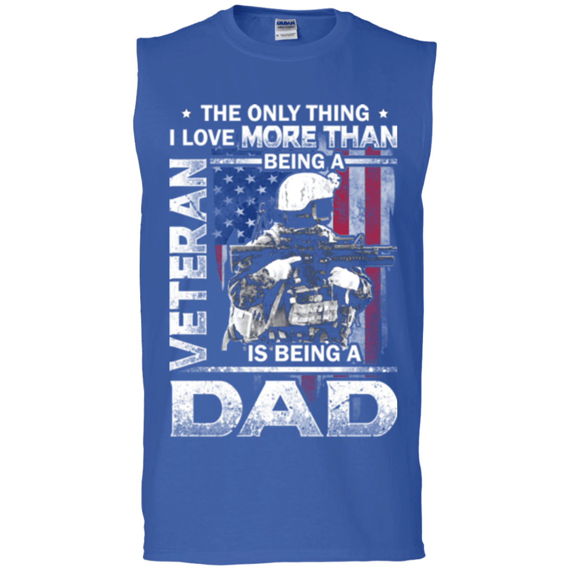 Military T-Shirt "Father's Day - I Love Being A Dad Veteran - Men" Front-TShirt-General-Veterans Nation