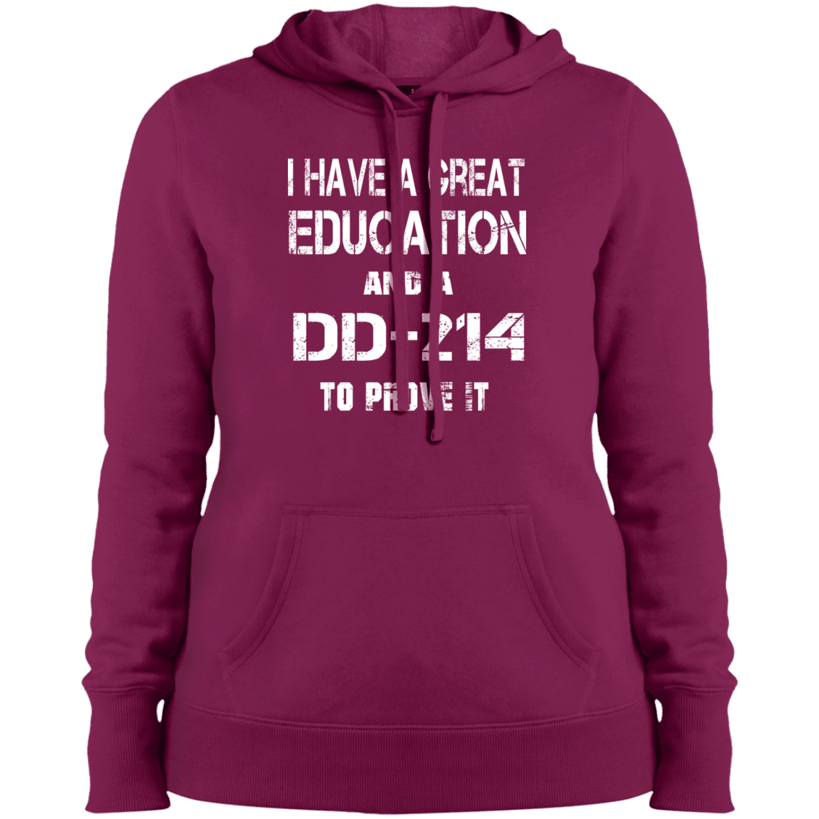 Military T-Shirt "Veteran - Education-DD214 - Women" Front-TShirt-General-Veterans Nation