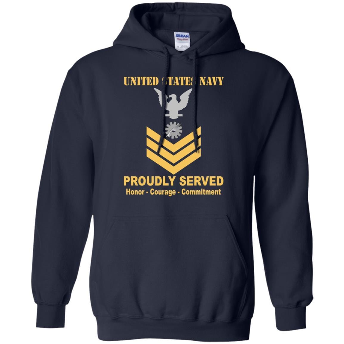 Navy Data Processing Technician Navy DP E-6 Rating Badges Proudly Served T-Shirt For Men On Front-TShirt-Navy-Veterans Nation