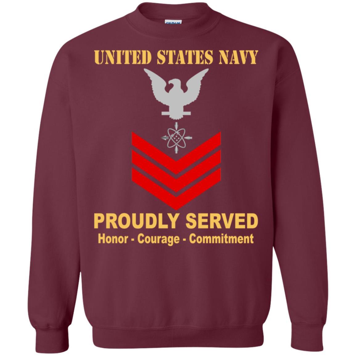 U.S Navy Data systems technician Navy DS E-6 Rating Badges Proudly Served T-Shirt For Men On Front-TShirt-Navy-Veterans Nation