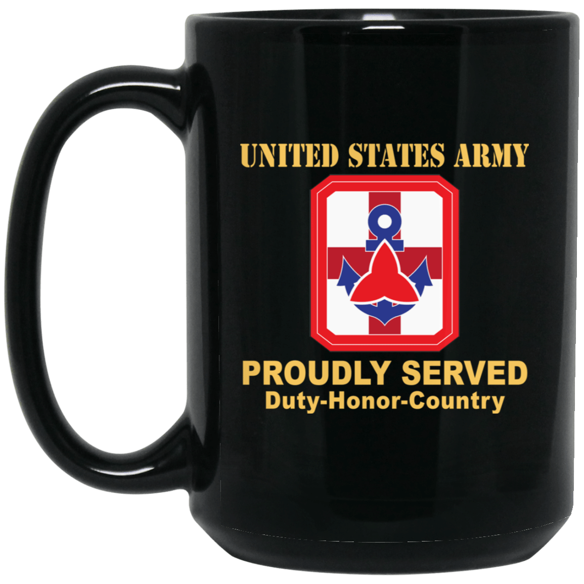 US ARMY 307TH MEDICAL BRIGADE- 11 oz - 15 oz Black Mug-Mug-Army-CSIB-Veterans Nation