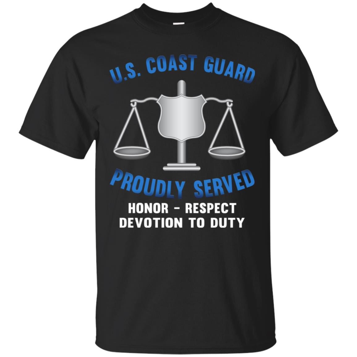 USCG INVESTIGATOR IV Logo Proudly Served T-Shirt For Men On Front-TShirt-USCG-Veterans Nation