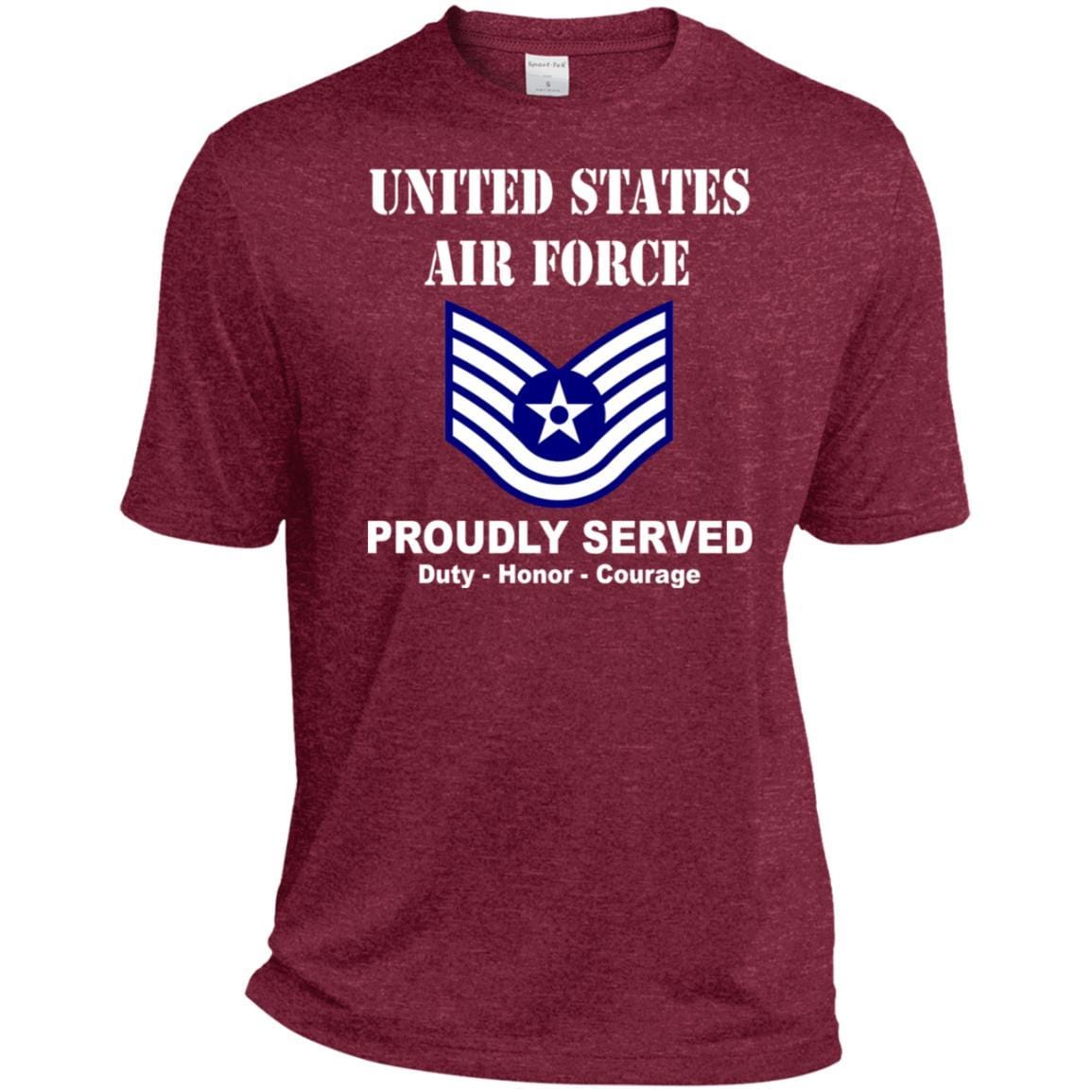 US Air Force E-6 Technical Sergeant TSgt E6 Noncommissioned Officer Ranks T shirt Sport-Tek Tall Pullover Hoodie - T-Shirt-TShirt-USAF-Veterans Nation