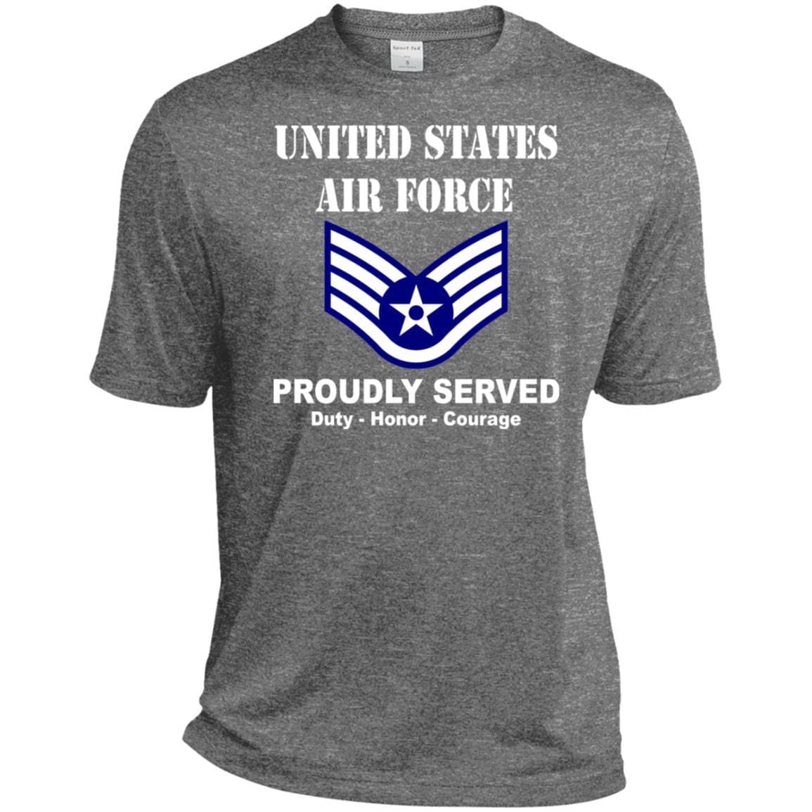 US Air Force E-5 Staff Sergeant SSgt E5 Noncommissioned Officer Ranks T shirt Sport-Tek Tall Pullover Hoodie - T-Shirt-TShirt-USAF-Veterans Nation