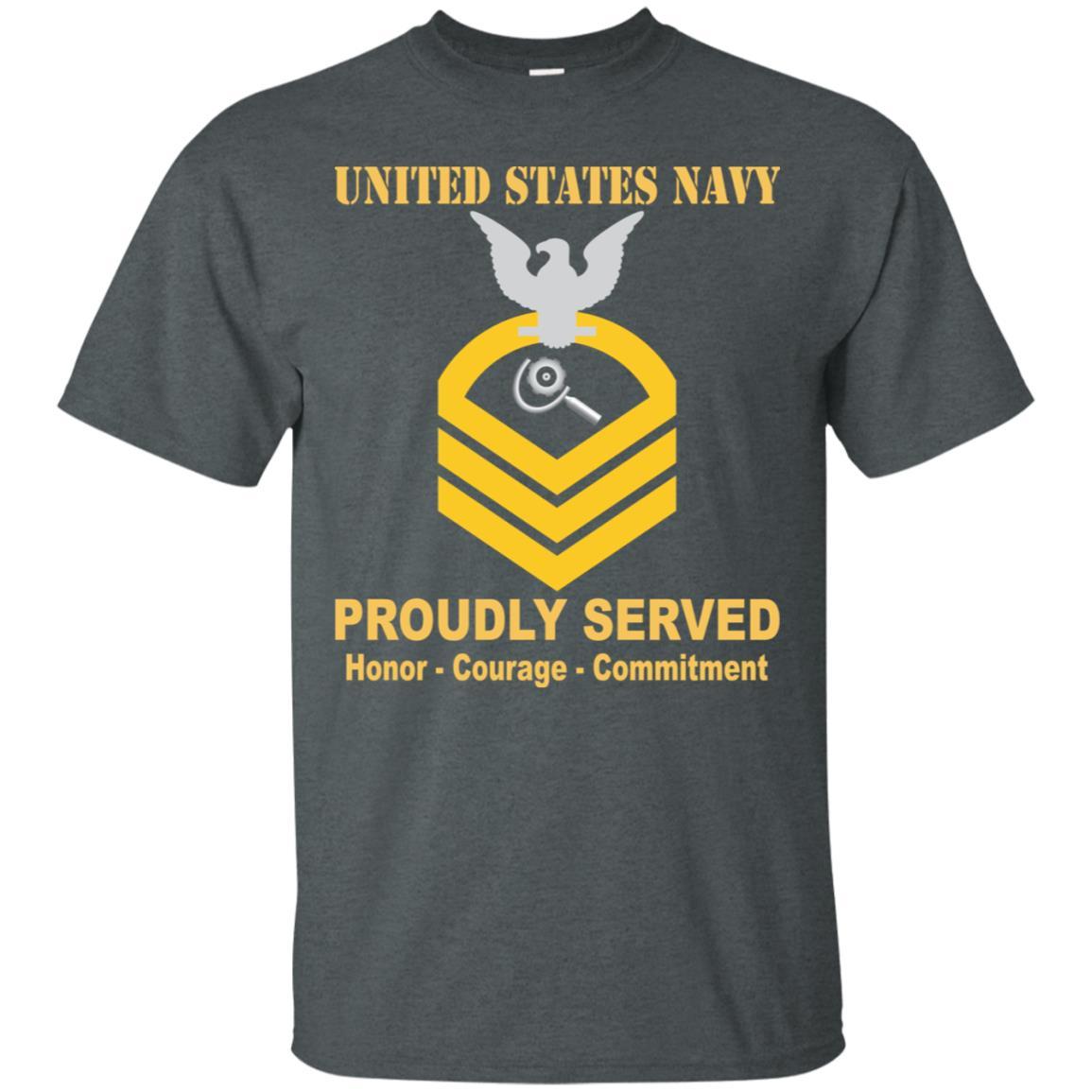 U.S Navy Machinery repairman Navy MR E-7 Rating Badges Proudly Served T-Shirt For Men On Front-TShirt-Navy-Veterans Nation