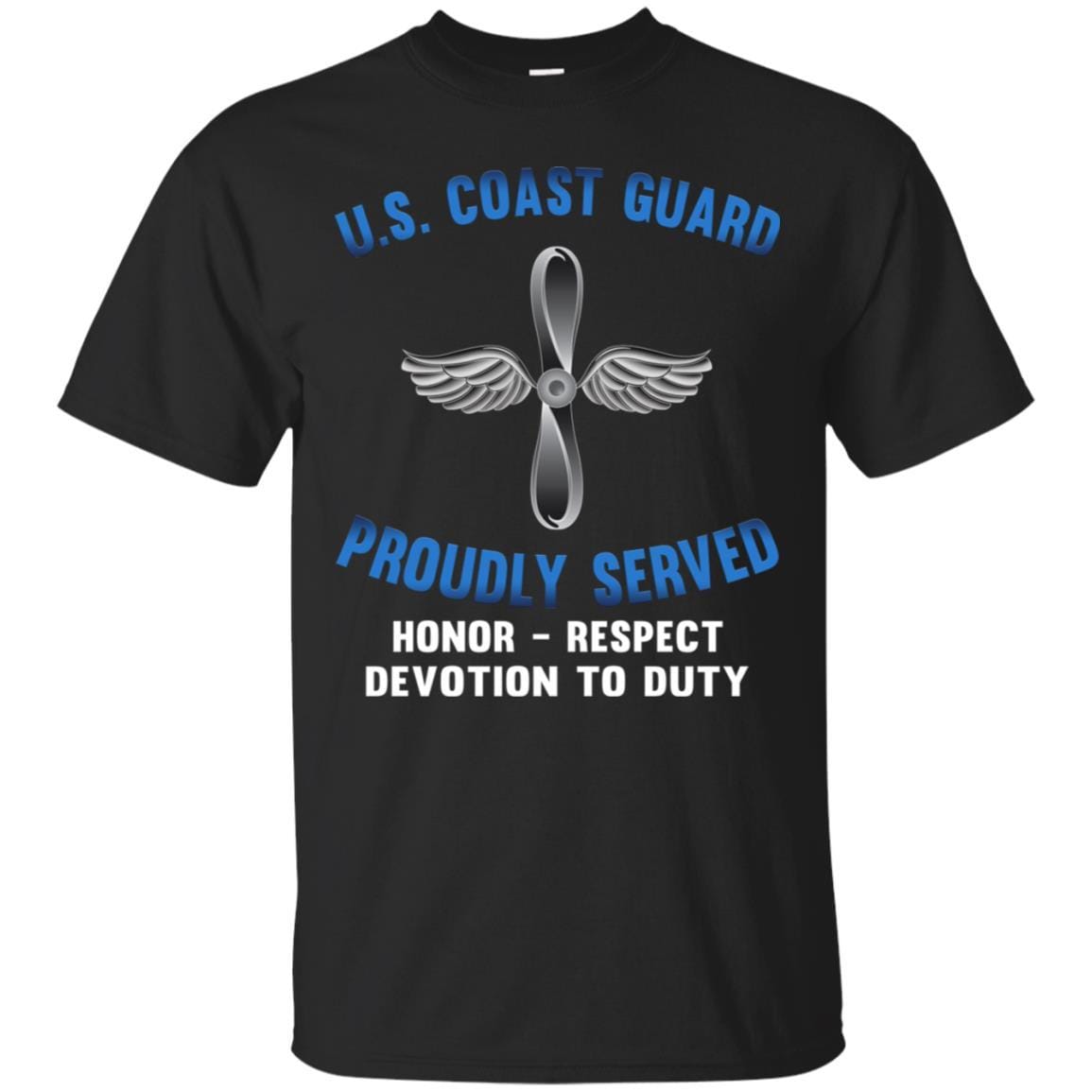 US Coast Guard Aviation Maintenance Technician AMT Logo Proudly Served T-Shirt For Men On Front-TShirt-USCG-Veterans Nation