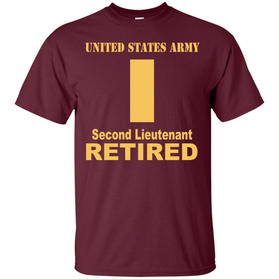 US Army O-1 Second Lieutenant O1 2LT Commissioned Officer Retired Men T Shirt On Front-TShirt-Army-Veterans Nation