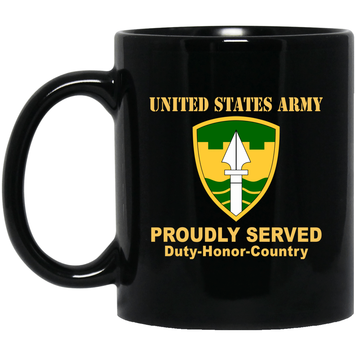 US ARMY 43 MILITARY POLICE BRIGADE- 11 oz - 15 oz Black Mug-Mug-Army-CSIB-Veterans Nation