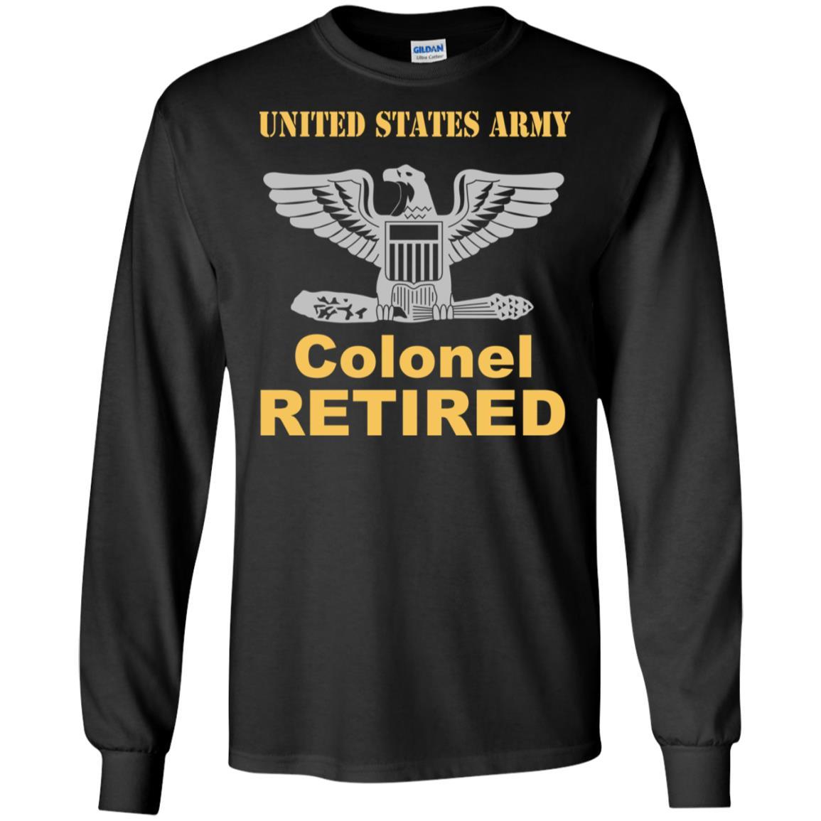 US Army O-6 Colonel O6 COL Field Officer Retired Men T Shirt On Front-TShirt-Army-Veterans Nation