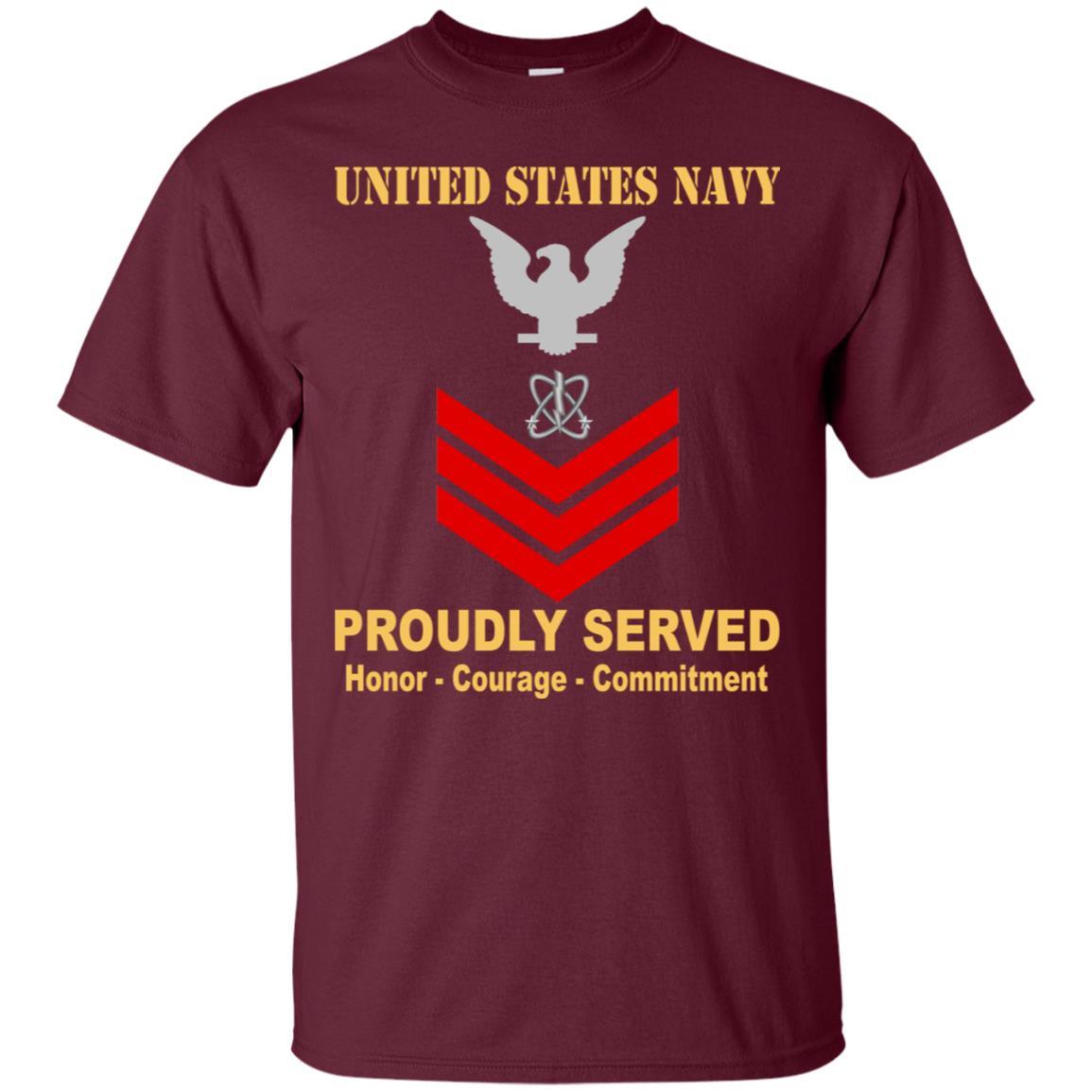 Navy Electronics Warfare Technician Navy EW E-6 Rating Badges Proudly Served T-Shirt For Men On Front-TShirt-Navy-Veterans Nation