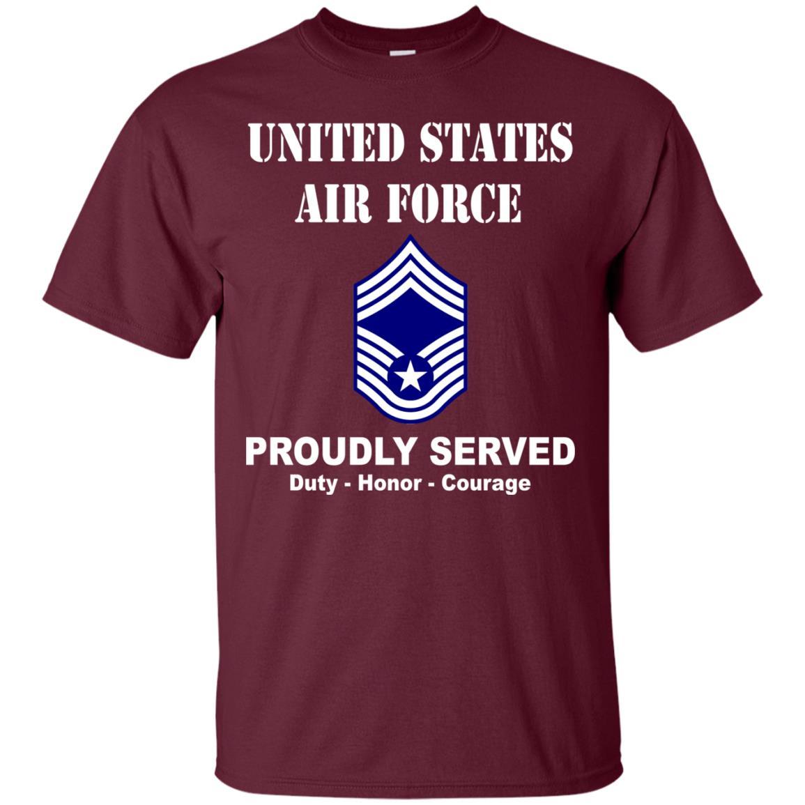 US Air Force E-9 Chief Master Sergeant CMSgt E9 Noncommissioned Officer Ranks Men Front T Shirt For Air Force-TShirt-USAF-Veterans Nation