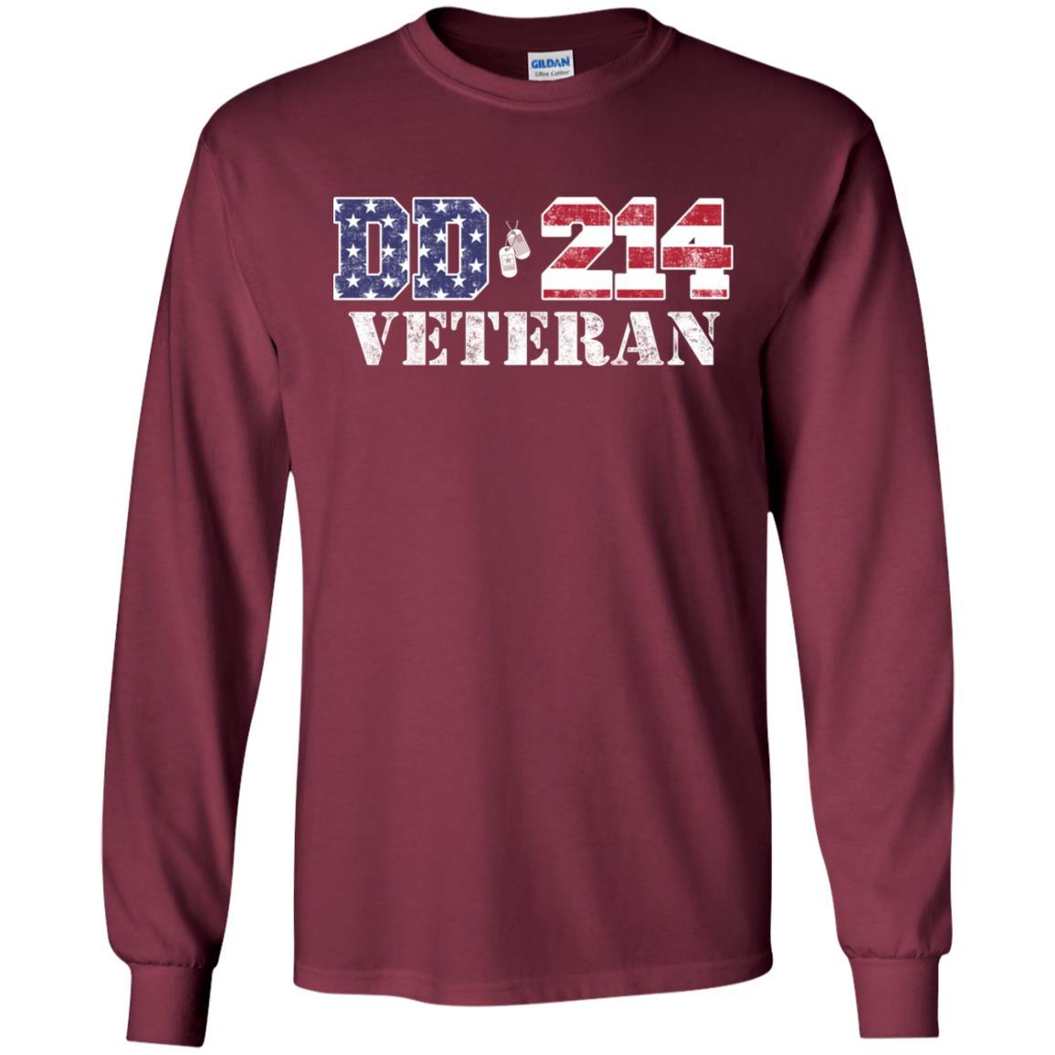 T-Shirt "DD 214 Army Veteran" On Front-TShirt-Army-Veterans Nation