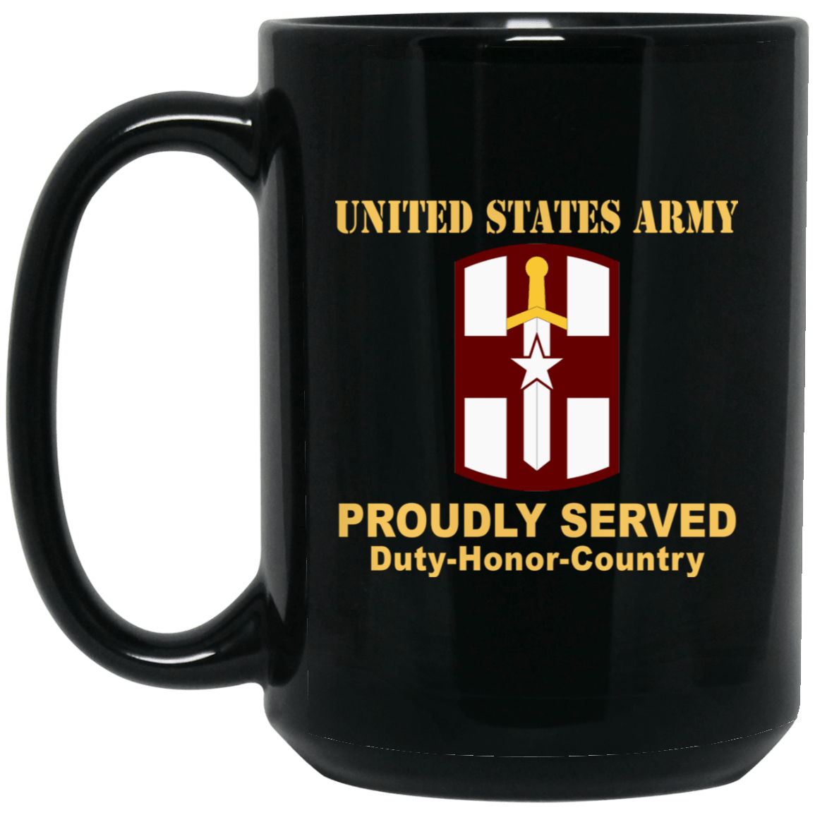 US ARMY 807TH MEDICAL COMMAND- 11 oz - 15 oz Black Mug-Mug-Army-CSIB-Veterans Nation