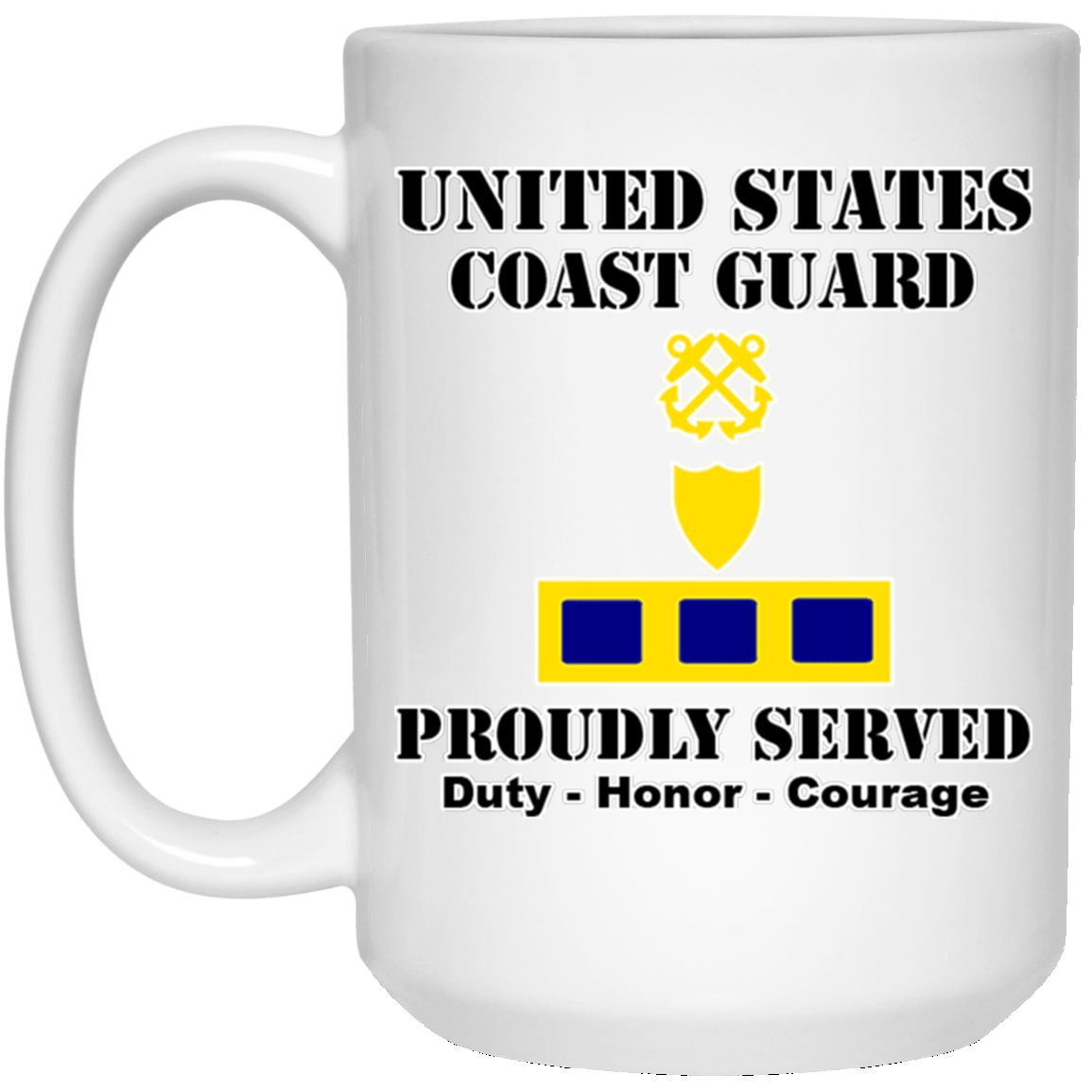 US Coast Guard W-2 Chief Warrant Officer 2 W2 CWO-2 Chief Warrant Officer White Coffee Mug - Stainless Travel Mug-Mug-USCG-Officer-Veterans Nation