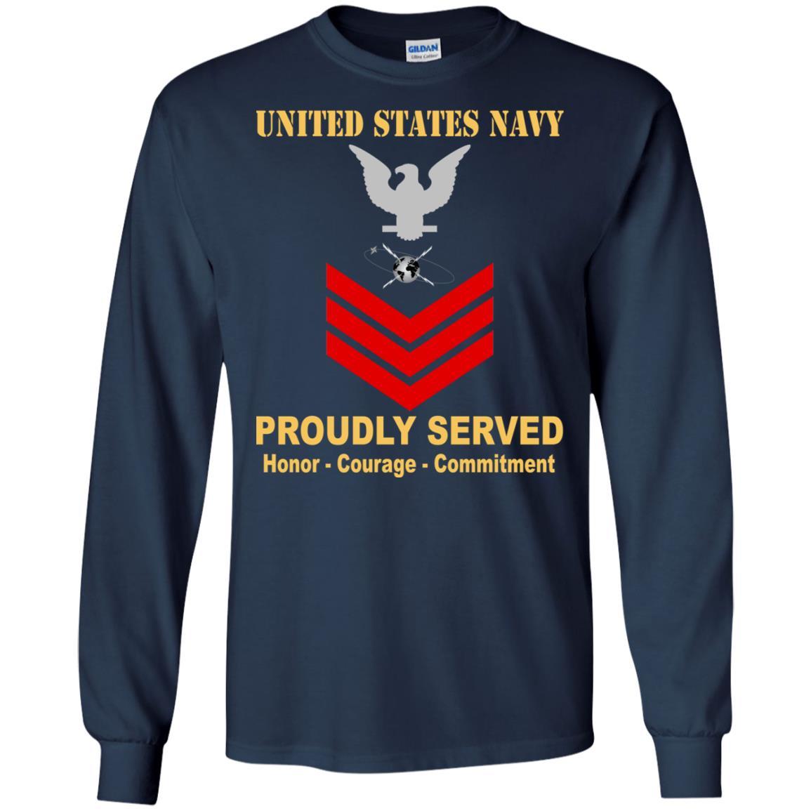 Navy Mass Communications Specialist Navy MC E-6 Rating Badges Proudly Served T-Shirt For Men On Front-TShirt-Navy-Veterans Nation