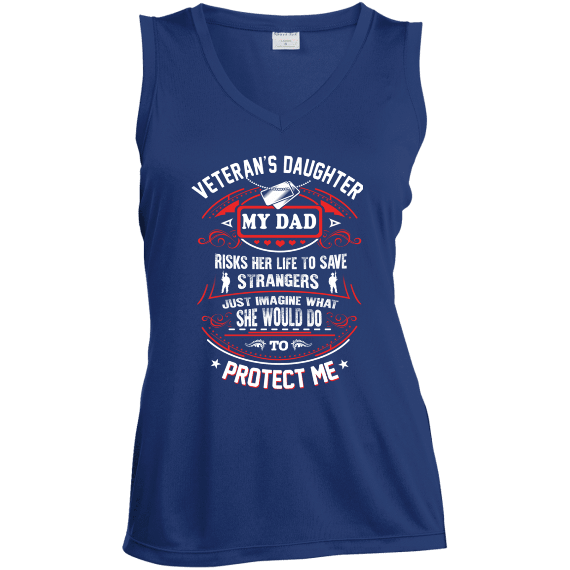 Military T-Shirt "Veteran Daughter My Dad Risk His Life To Protect Me"-TShirt-General-Veterans Nation