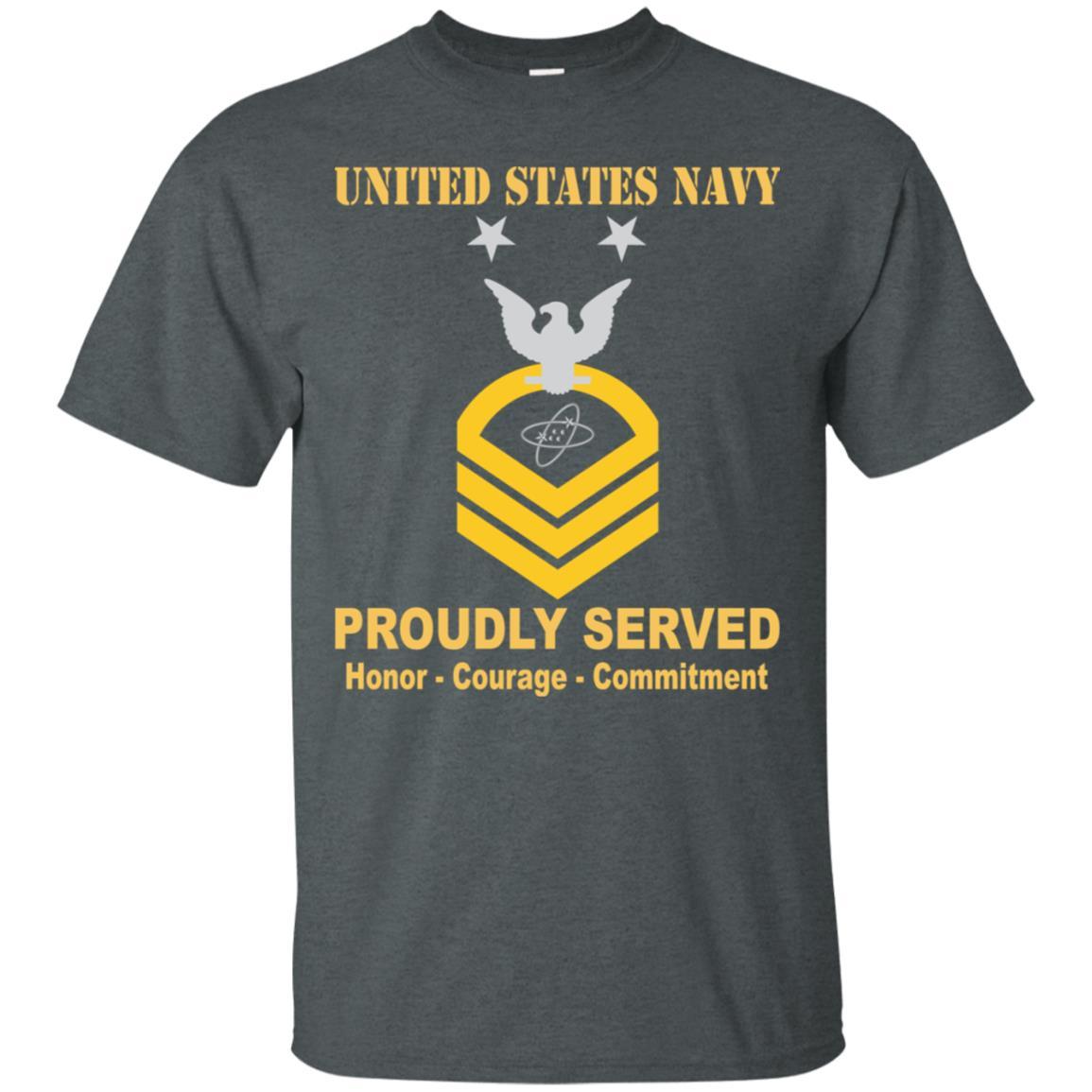 U.S Navy Electronics technician Navy ET E-9 Rating Badges Proudly Served T-Shirt For Men On Front-TShirt-Navy-Veterans Nation