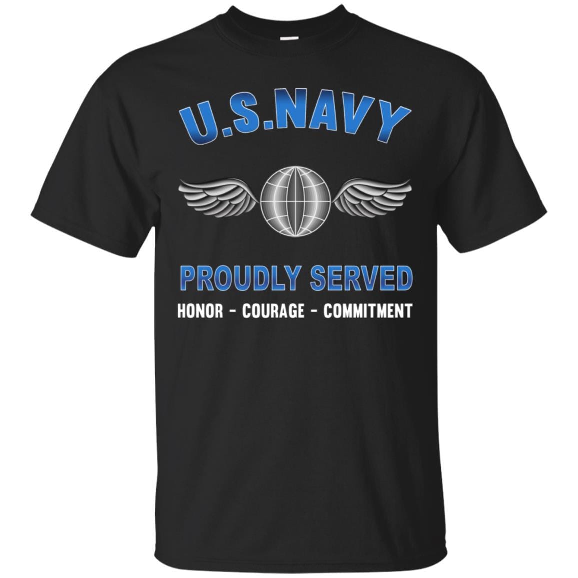 Navy Aviation Electricians Mate Navy AE - Proudly Served T-Shirt For Men On Front-TShirt-Navy-Veterans Nation