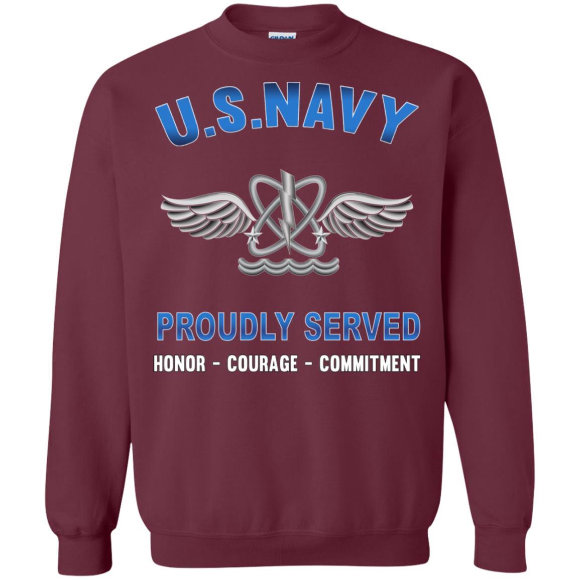 U.S Navy Naval aircrewman Navy AW - Proudly Served T-Shirt For Men On Front-TShirt-Navy-Veterans Nation