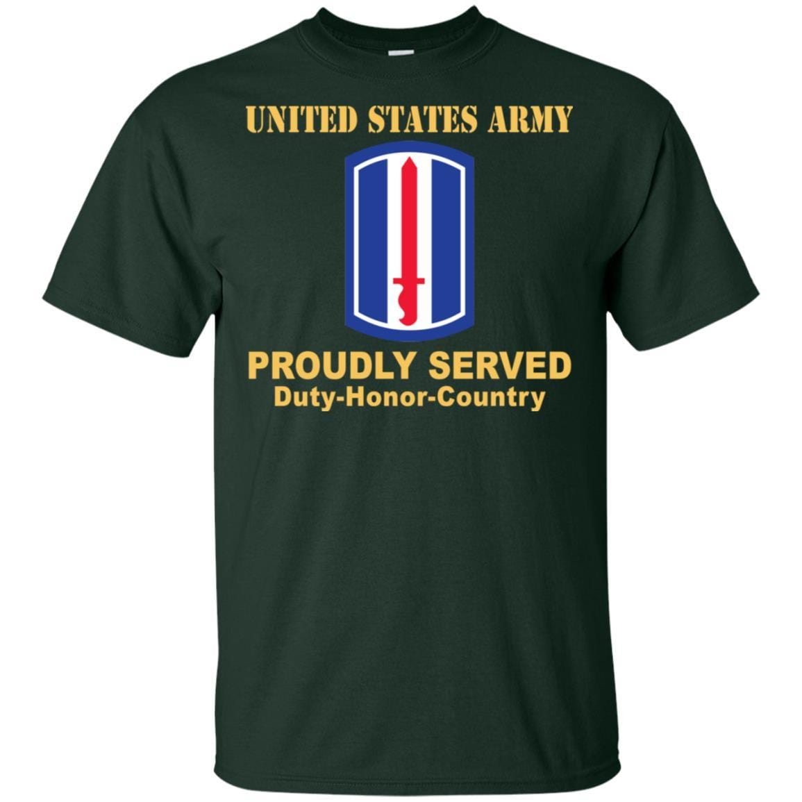 US ARMY 193RD INFANTRY BRIGADE- Proudly Served T-Shirt On Front For Men-TShirt-Army-Veterans Nation