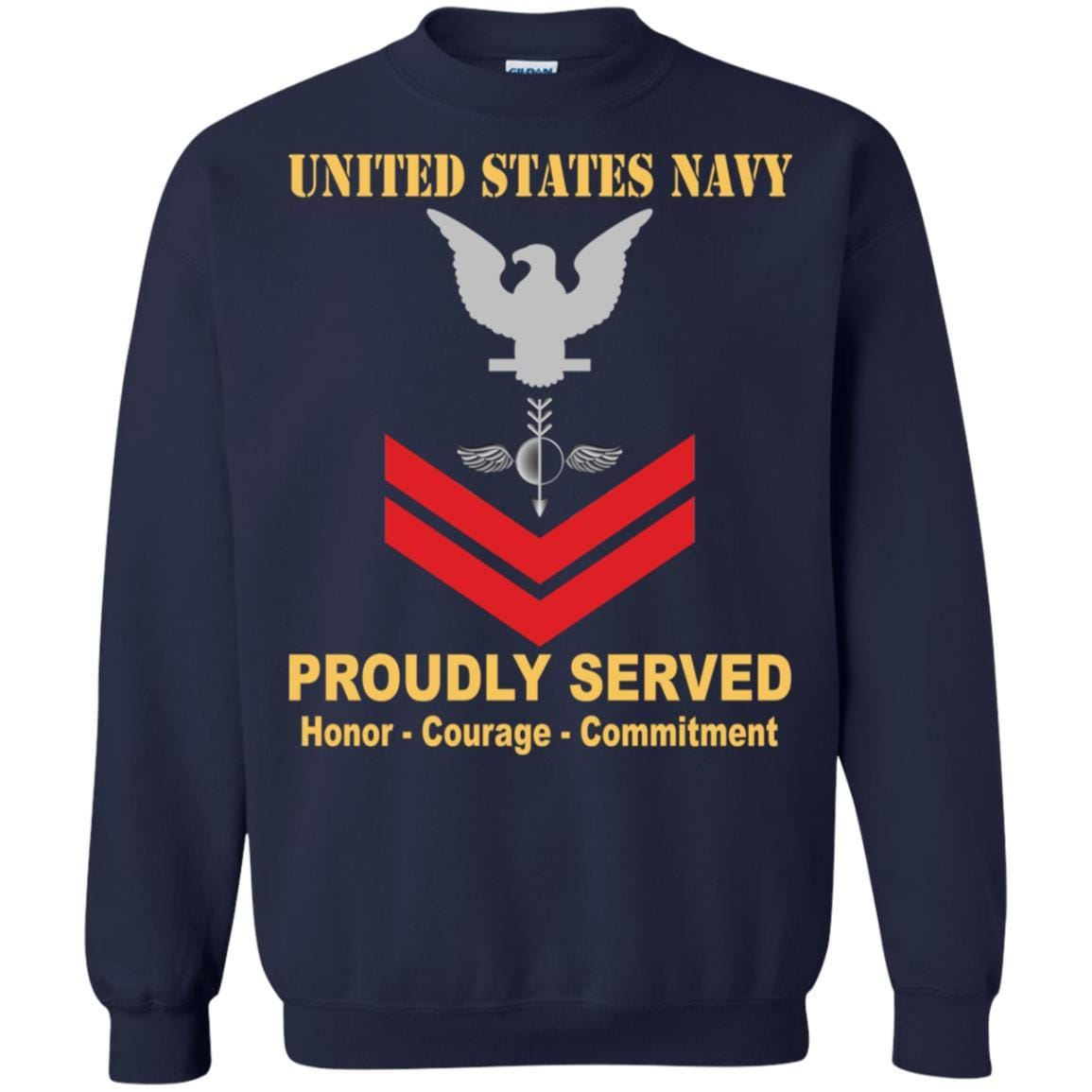 Navy Aerographers Mate Navy AG E-5 Rating Badges Proudly Served T-Shirt For Men On Front-TShirt-Navy-Veterans Nation