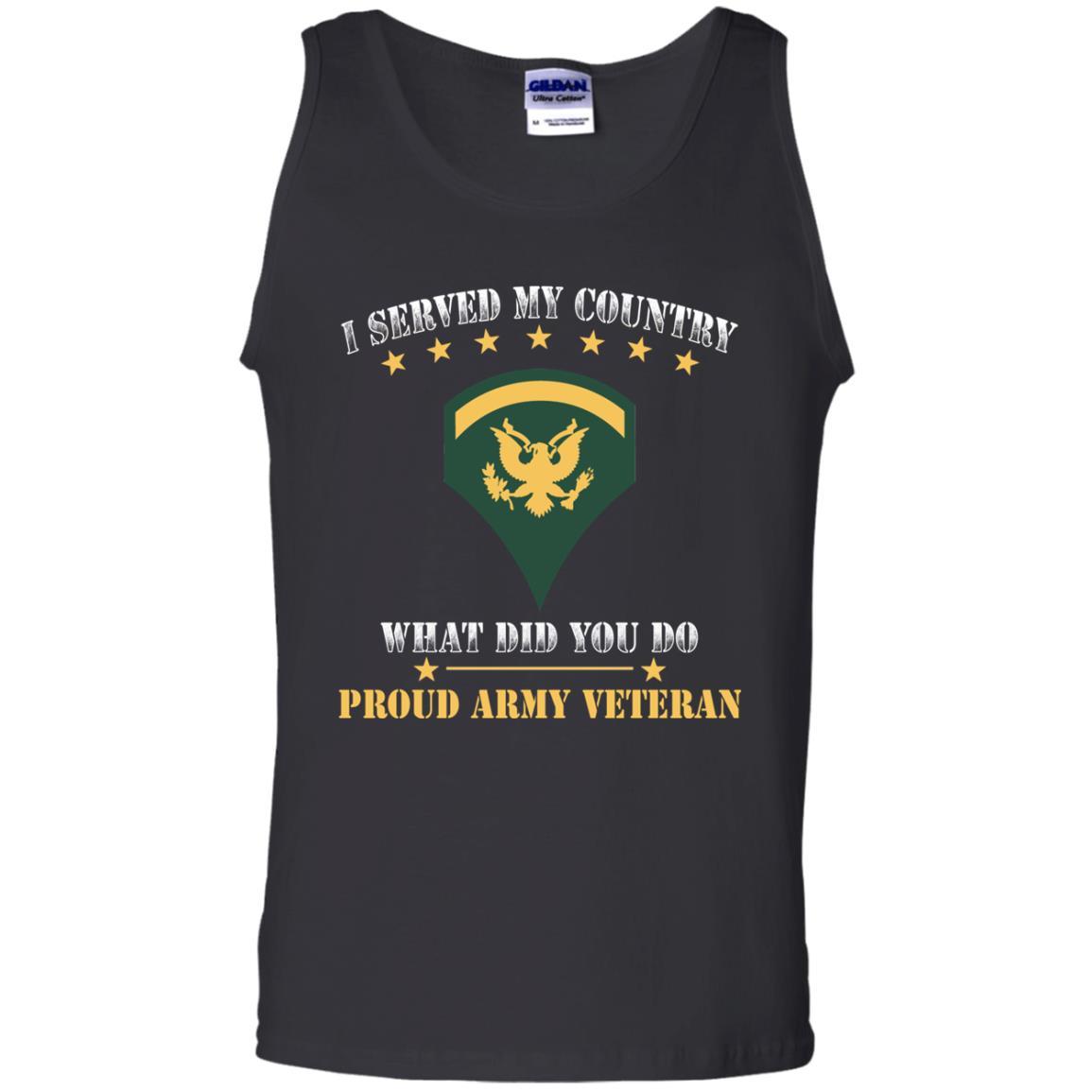 US Army E-5 SPC E5 Specialist Ranks Men Front T Shirt - Proud US Army Veteran-TShirt-Army-Veterans Nation