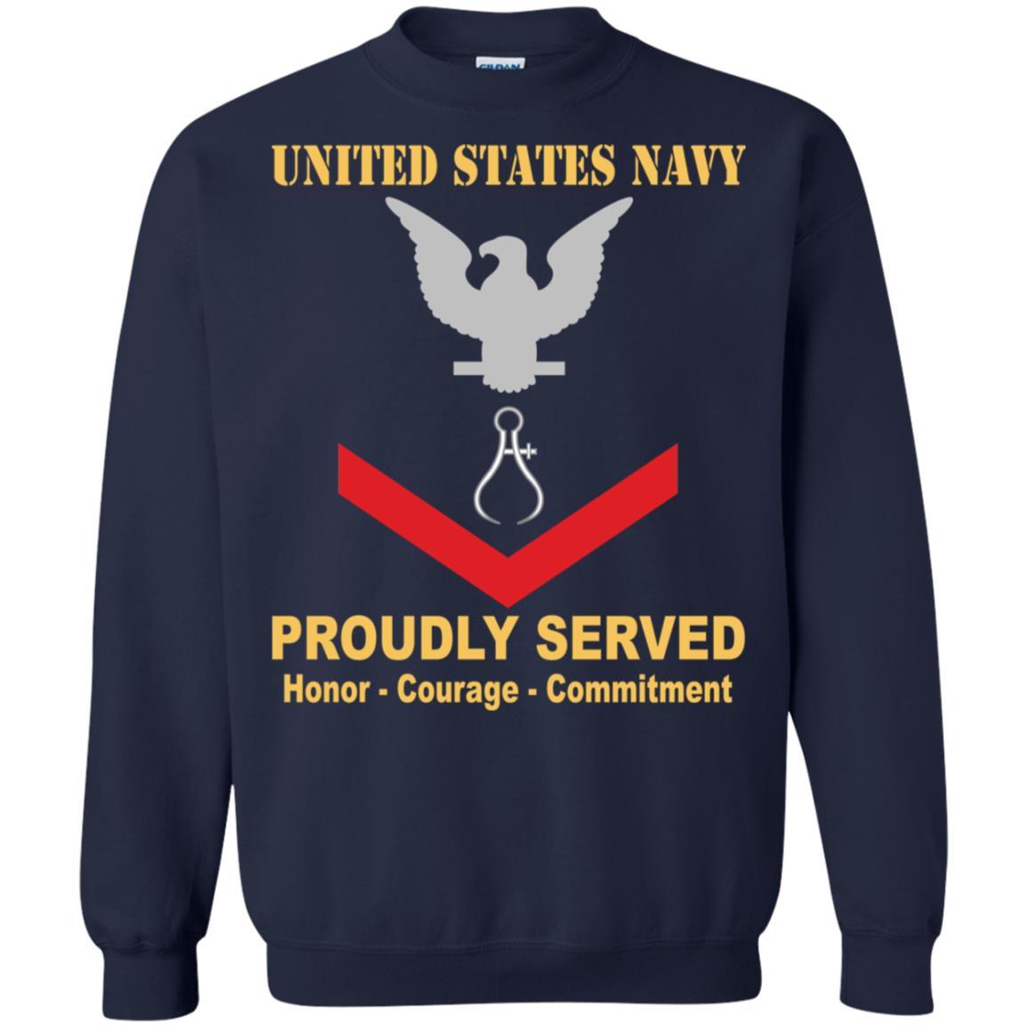 Navy Instrumentman Navy IM E-4 Rating Badges Proudly Served T-Shirt For Men On Front-TShirt-Navy-Veterans Nation