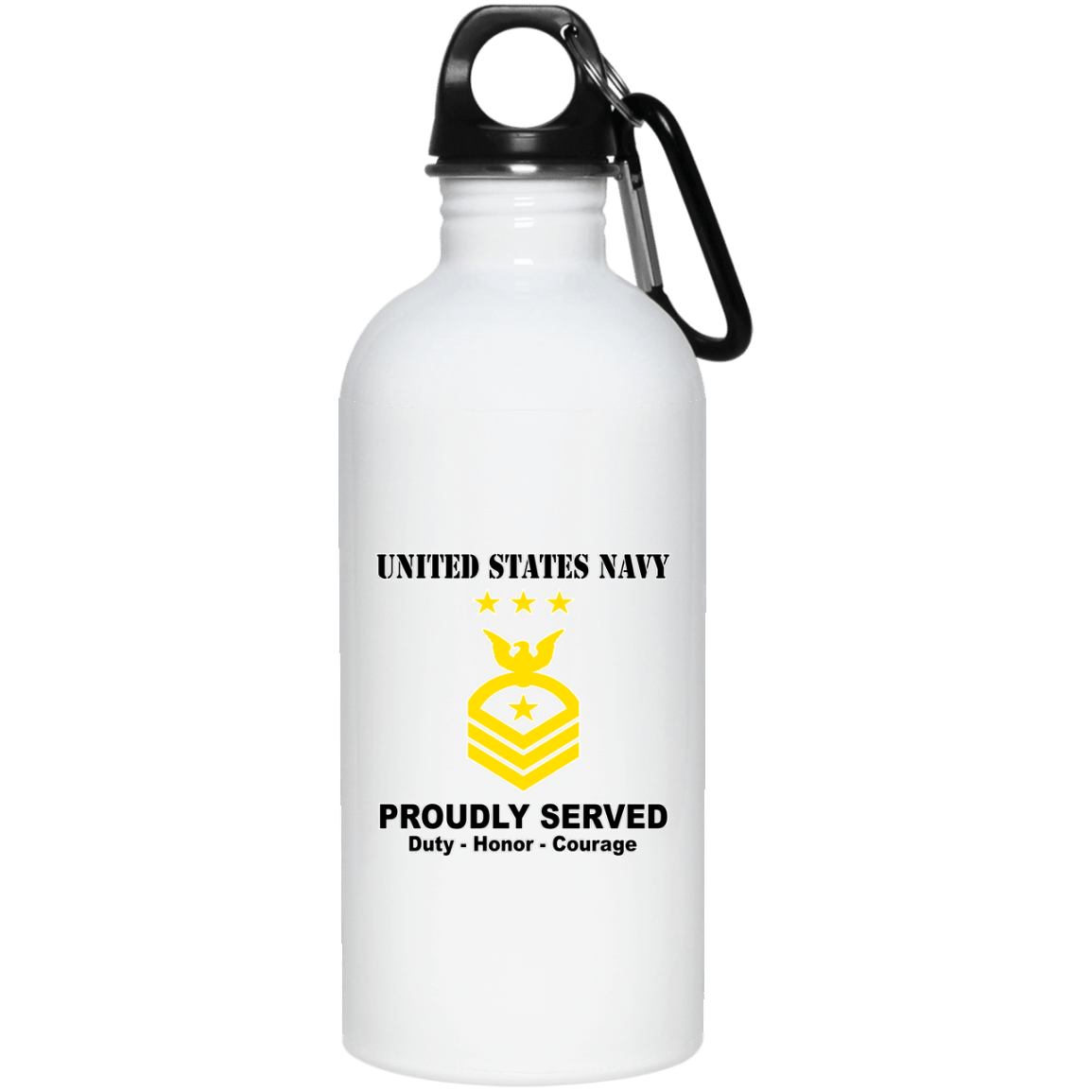 US Navy E-9 Master Chief Petty Officer Of The Navy E9 MCPON Senior Enlisted Advisor T shirt White Coffee Mug - Stainless Travel Mug-Mug-Navy-Collar-Veterans Nation