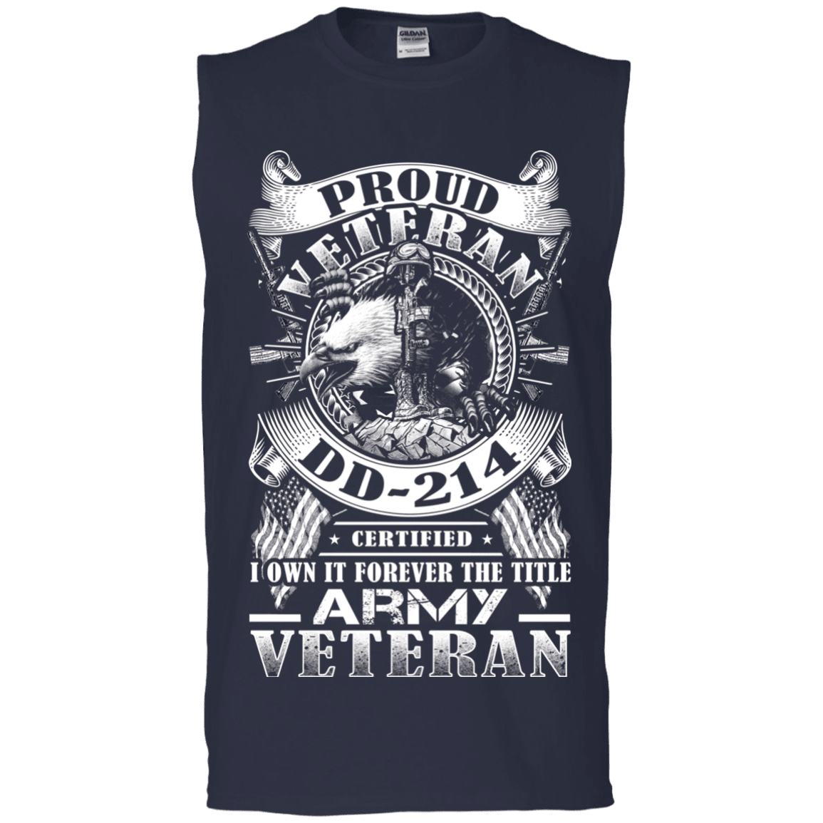 Proud Army Veteran DD214 Front T Shirts-TShirt-Army-Veterans Nation