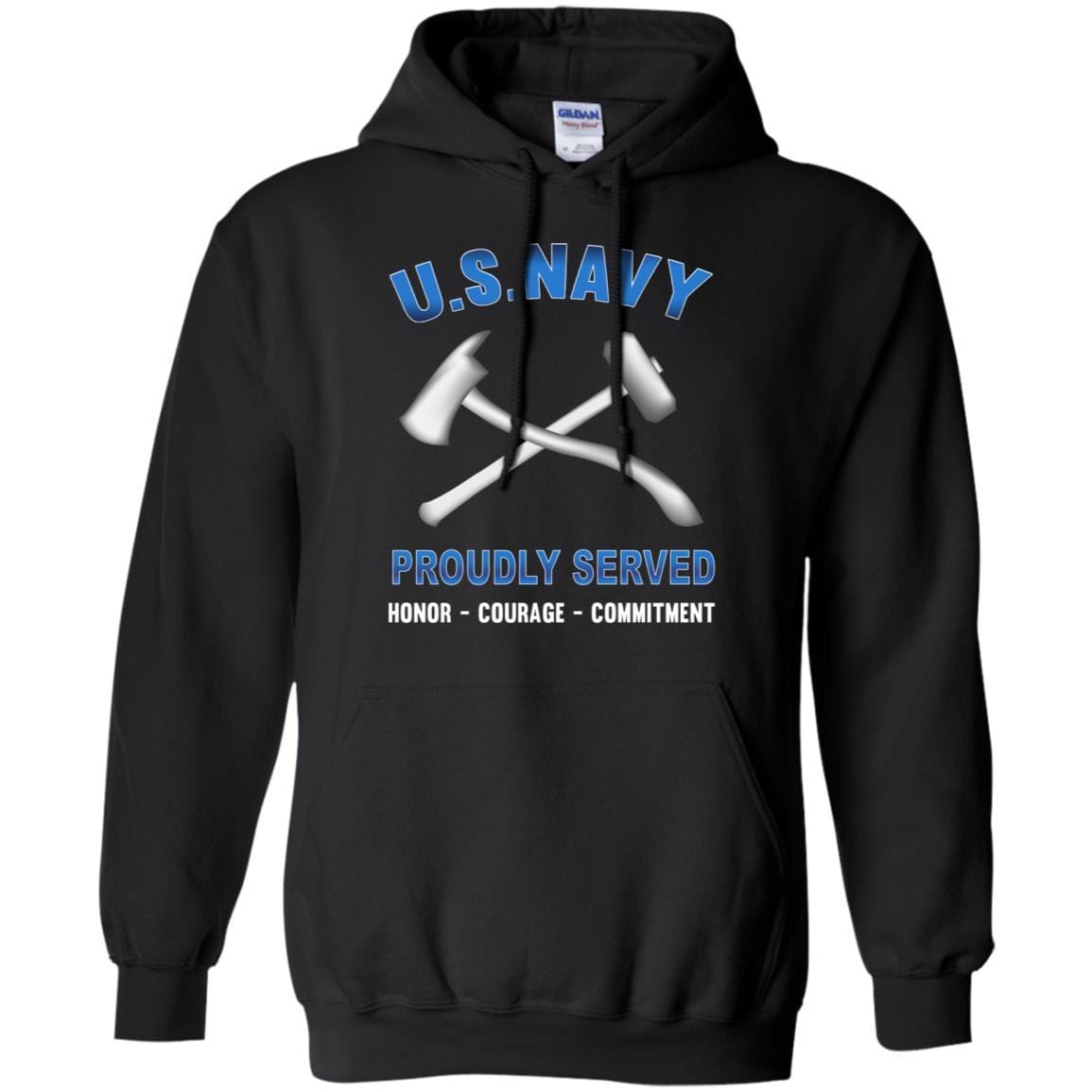 Navy Damage Controlman Navy DC - Proudly Served T-Shirt For Men On Front-TShirt-Navy-Veterans Nation