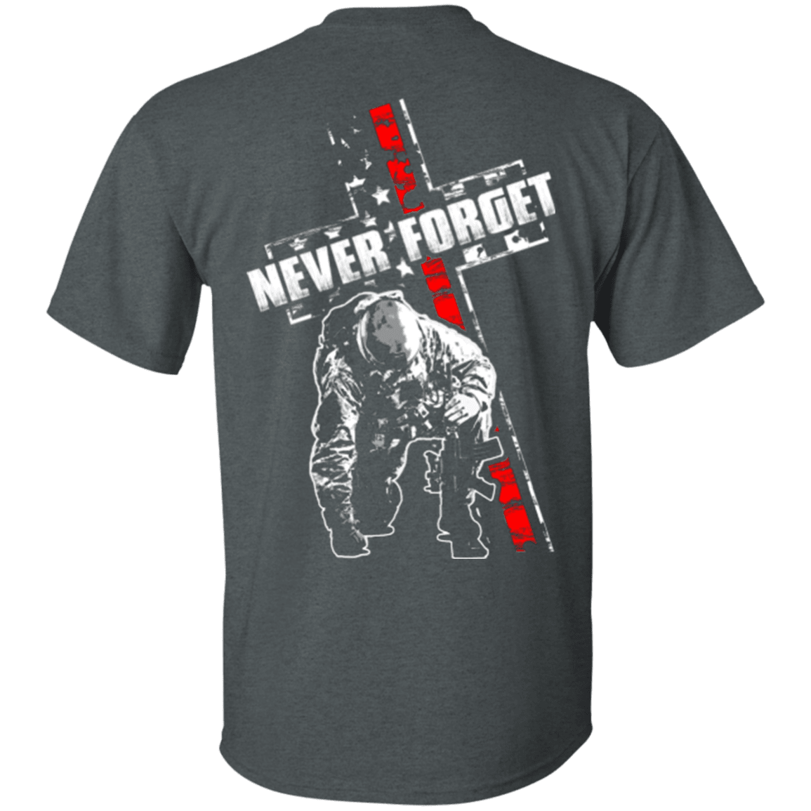 Military T-Shirt "Never Forget Veteran"-TShirt-General-Veterans Nation