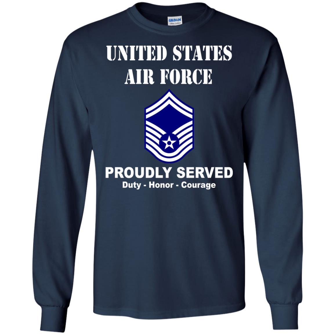 US Air Force E-8 Senior Master Sergeant SMSgt E8 Noncommissioned Officer Men Front T Shirt For Air Force-TShirt-USAF-Veterans Nation