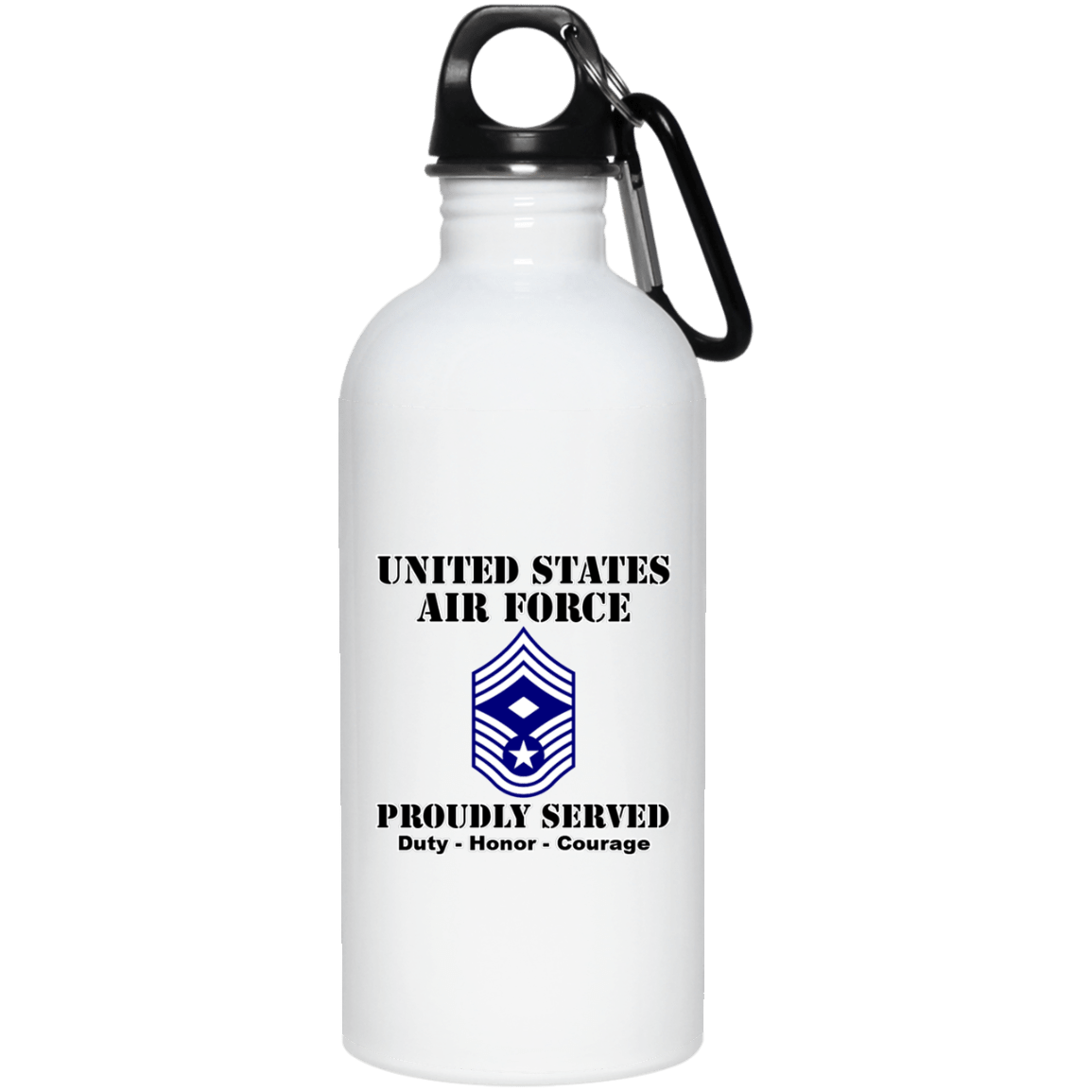 US Air Force E-9 First Sergeant Ranks White Coffee Mug - Stainless Travel Mug-Mug-USAF-Ranks-Veterans Nation