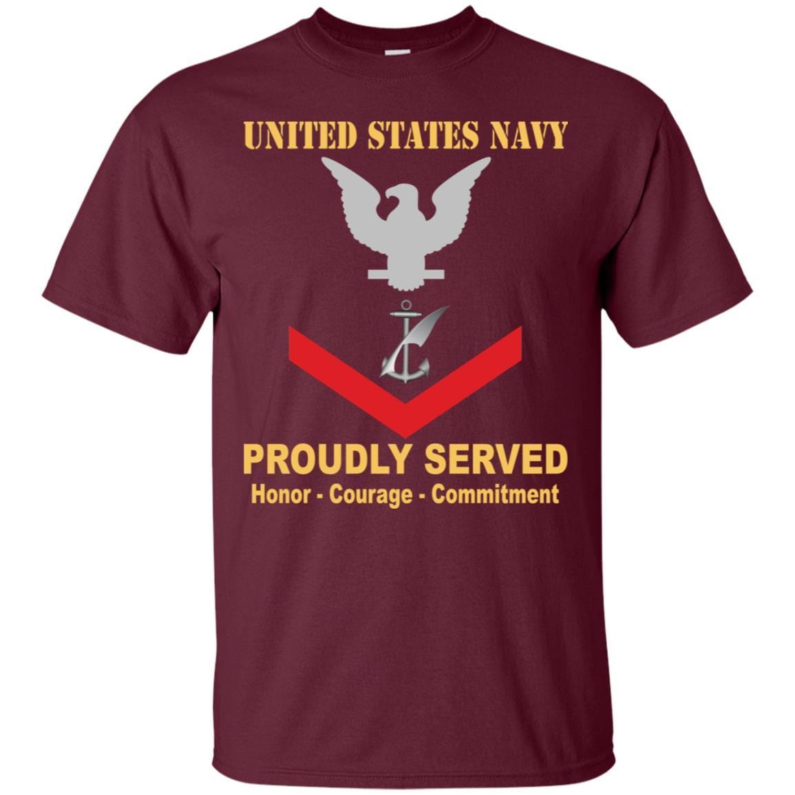 Navy Counselor Navy NC E-4 Rating Badges Proudly Served T-Shirt For Men On Front-TShirt-Navy-Veterans Nation