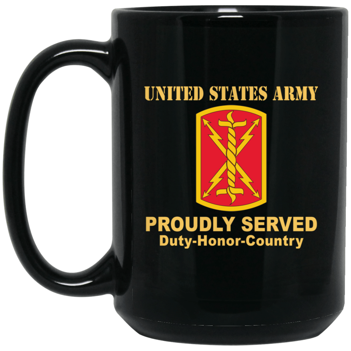 US ARMY 17TH FIRST ARTILLERY BRIGADE- 11 oz - 15 oz Black Mug-Mug-Army-CSIB-Veterans Nation