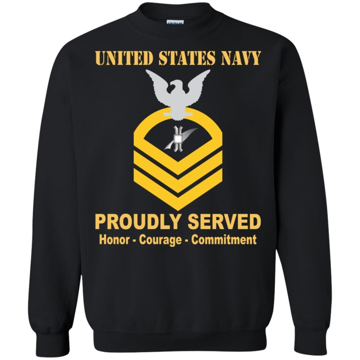 Navy Legalman Navy LN E-7 Rating Badges Proudly Served T-Shirt For Men On Front-TShirt-Navy-Veterans Nation