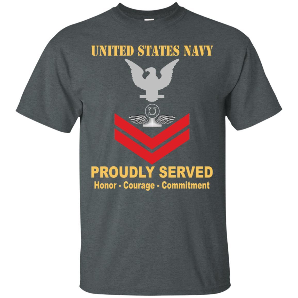 Navy Air Traffic Controller Navy AC E-5 Rating Badges Proudly Served T-Shirt For Men On Front-TShirt-Navy-Veterans Nation