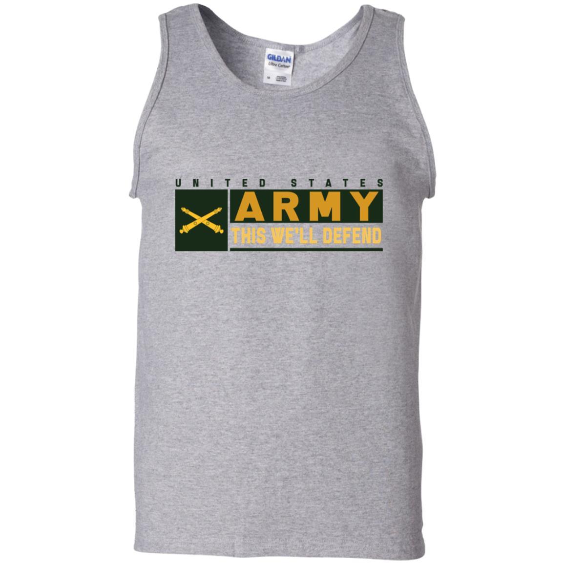 US Army Field Artillery- This We'll Defend T-Shirt On Front For Men-TShirt-Army-Veterans Nation