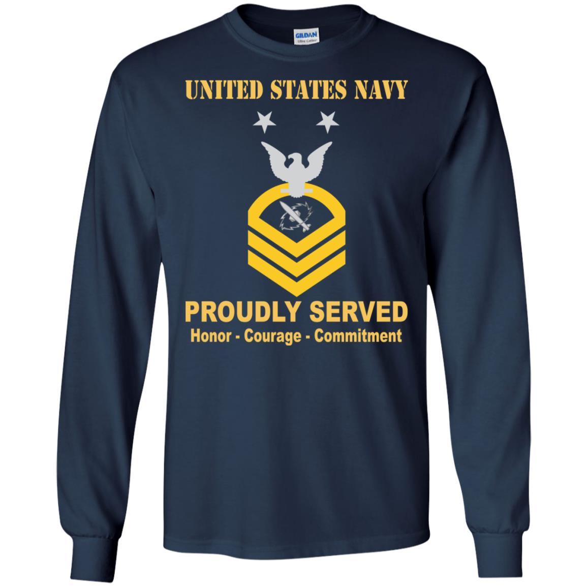 Navy Missile Technician Navy MT E-9 Rating Badges Proudly Served T-Shirt For Men On Front-TShirt-Navy-Veterans Nation