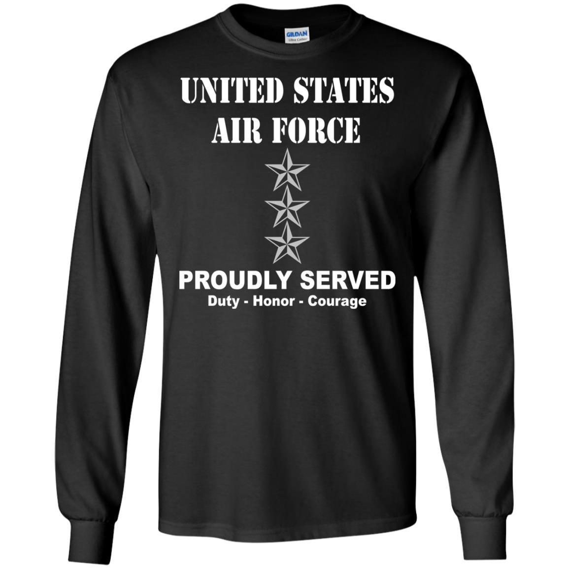 US Air Force O-9 Lieutenant General Lt Ge O9 General Officer Ranks Men Front T Shirt For Air Force-TShirt-USAF-Veterans Nation