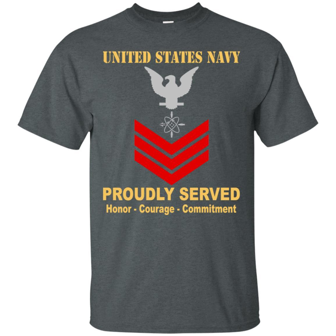 U.S Navy Data systems technician Navy DS E-6 Rating Badges Proudly Served T-Shirt For Men On Front-TShirt-Navy-Veterans Nation