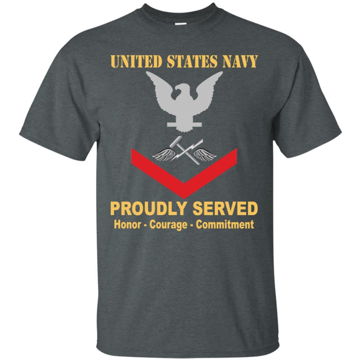 Navy Aviation Support Equipment Tech Navy AS E-4 Rating Badges Proudly Served T-Shirt For Men On Front-TShirt-Navy-Veterans Nation