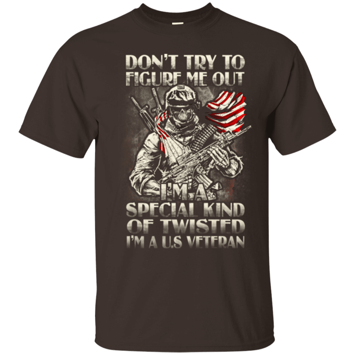 Military T-Shirt "Don't Try to Figure Me Out - I'm A US Veteran"-TShirt-General-Veterans Nation