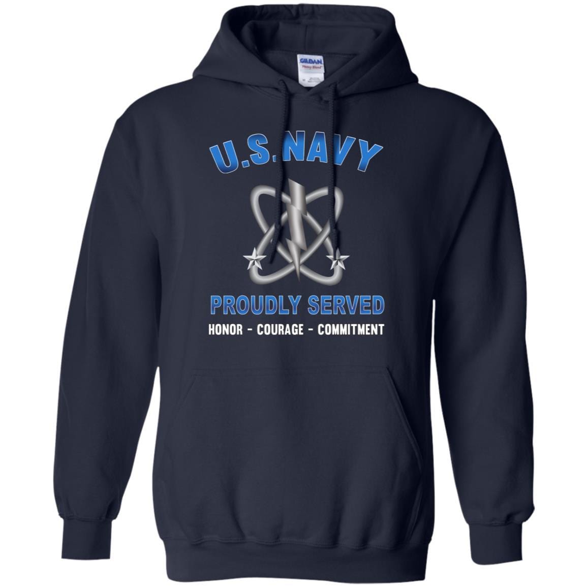 Navy Electronics Warfare Technician Navy EW - Proudly Served T-Shirt For Men On Front-TShirt-Navy-Veterans Nation