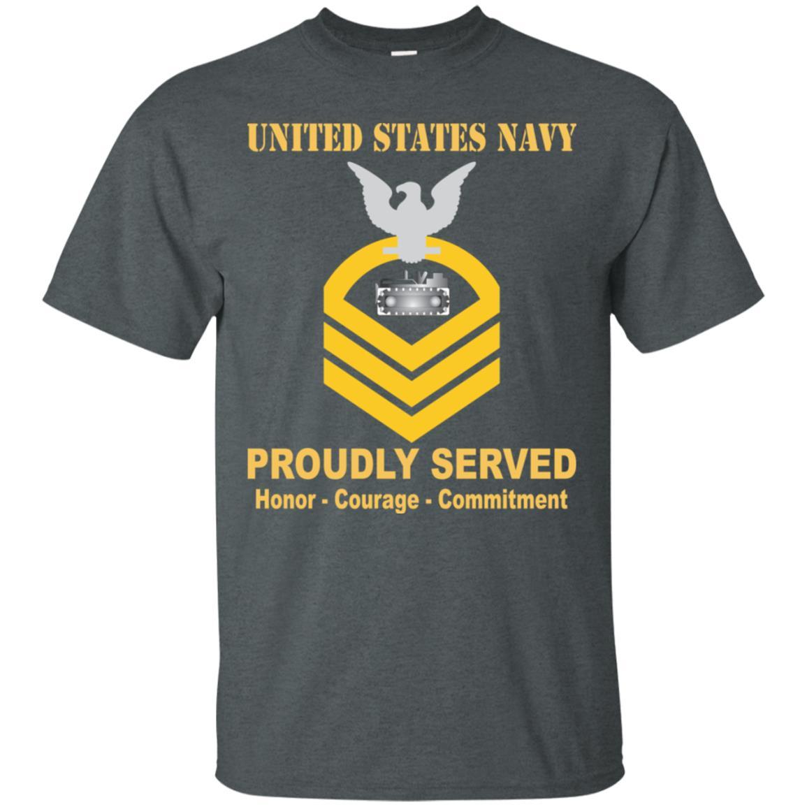 Navy Equipment Operator Navy EO E-7 Rating Badges Proudly Served T-Shirt For Men On Front-TShirt-Navy-Veterans Nation